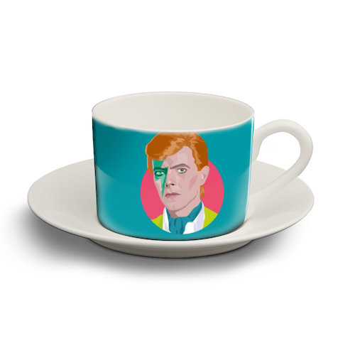 David Bowie - personalised cup and saucer by SABI KOZ
