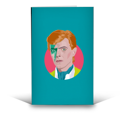 David Bowie - funny greeting card by SABI KOZ