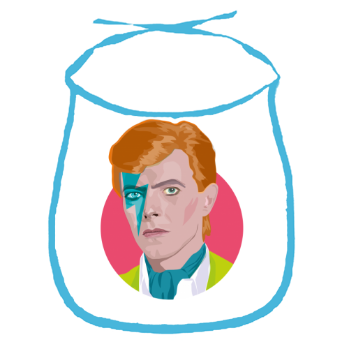 David Bowie - funny baby bib by SABI KOZ