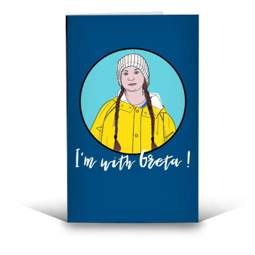 With Greta ! - funny greeting card by Adam Regester