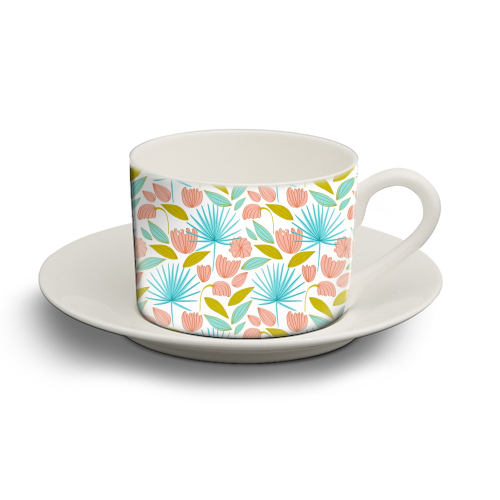 Divine Floral - personalised cup and saucer by Uma Prabhakar Gokhale