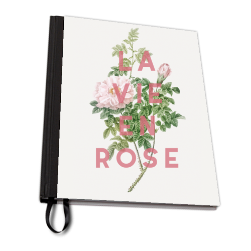 La vie en rose - personalised A4, A5, A6 notebook by The 13 Prints