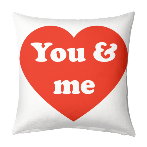 I Love You & Me - designed cushion by Adam Regester