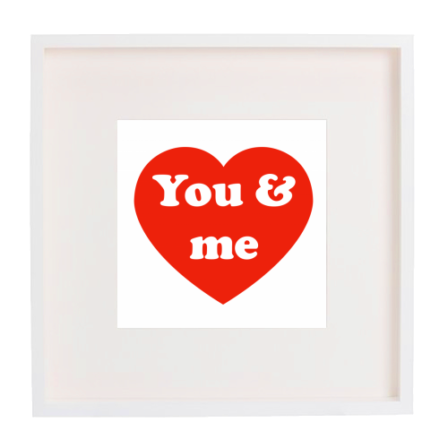 I Love You & Me - framed poster print by Adam Regester