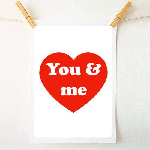 I Love You & Me - A1 - A4 art print by Adam Regester
