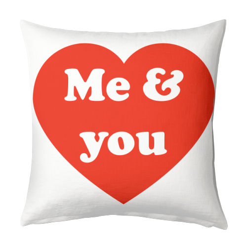 I Love Me & You - designed cushion by Adam Regester