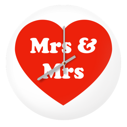 Mrs & Mrs - quirky wall clock by Adam Regester