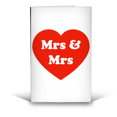 Mrs & Mrs - funny greeting card by Adam Regester