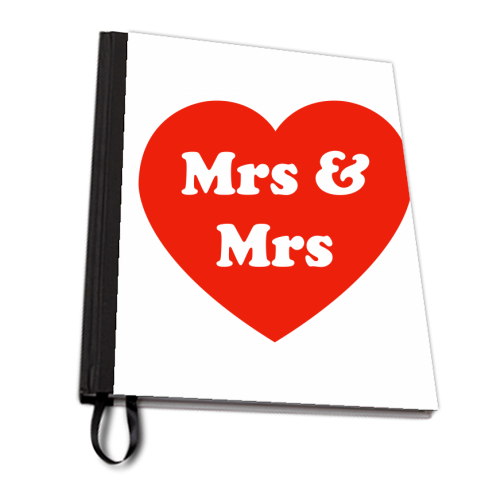 Mrs & Mrs - personalised A4, A5, A6 notebook by Adam Regester