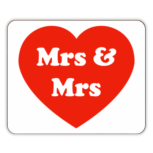 Mrs & Mrs - designer placemat by Adam Regester
