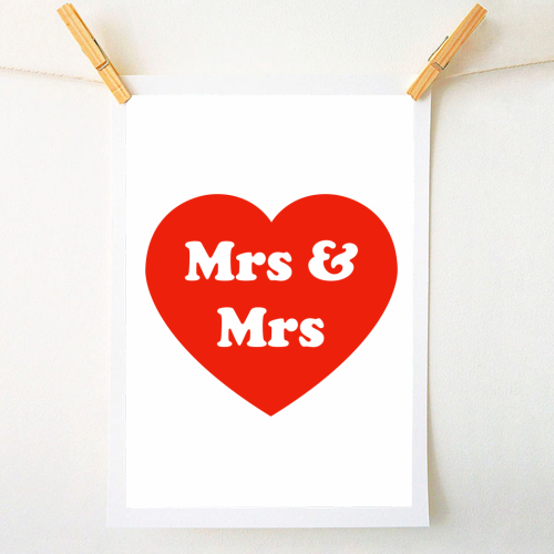 Mrs & Mrs - A1 - A4 art print by Adam Regester