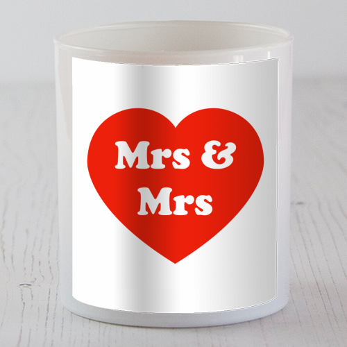 Mrs & Mrs - scented candle by Adam Regester