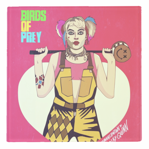 DC Universe - Birds of Prey - Harley Quinn. - personalised beer coaster by Danny Welch