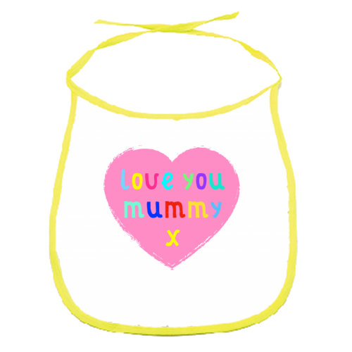 Love You Mummy - funny baby bib by Adam Regester