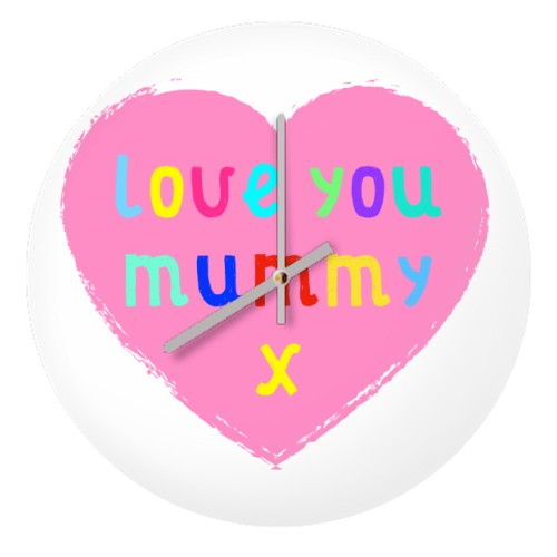 Love You Mummy - quirky wall clock by Adam Regester