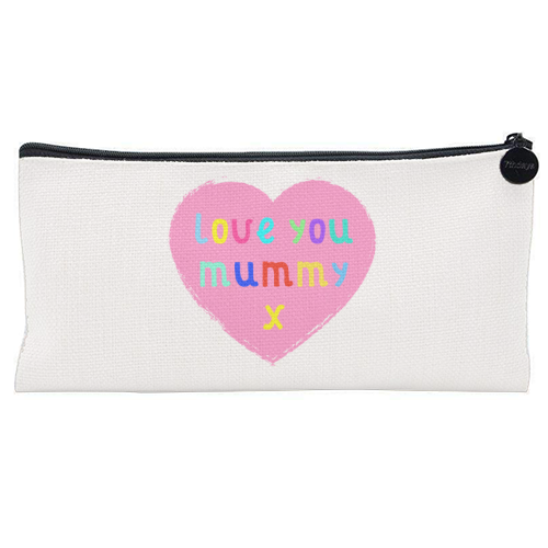 Love You Mummy - flat pencil case by Adam Regester