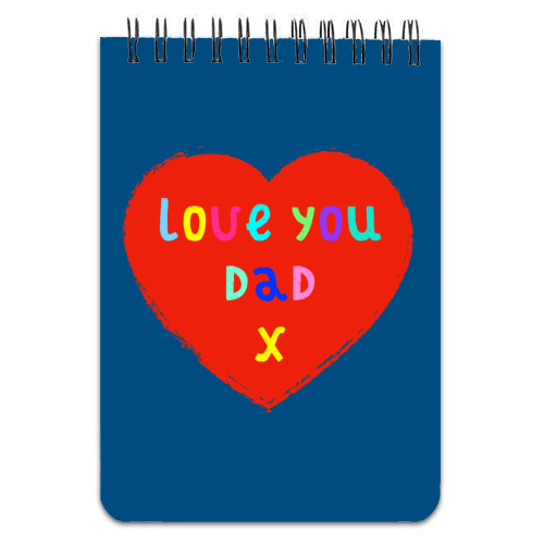 Love You Dad - personalised A4, A5, A6 notebook by Adam Regester