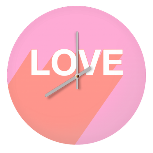 LOVE - quirky wall clock by Adam Regester