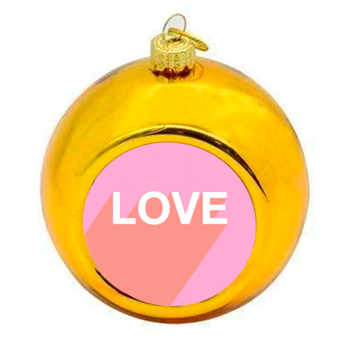 LOVE - colourful christmas bauble by Adam Regester