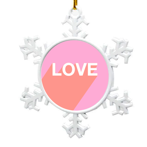 LOVE - snowflake decoration by Adam Regester