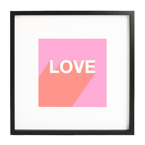 LOVE - white/black framed print by Adam Regester