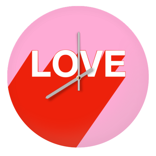 The Word Is Love - quirky wall clock by Adam Regester
