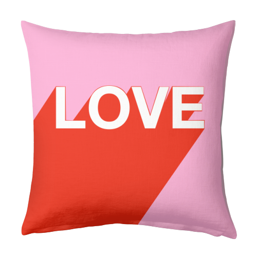 The Word Is Love - designed cushion by Adam Regester