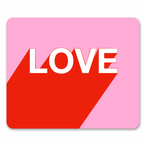 The Word Is Love - funny mouse mat by Adam Regester
