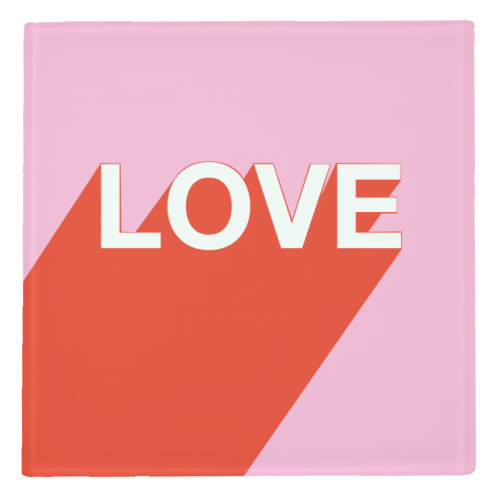 The Word Is Love - personalised beer coaster by Adam Regester