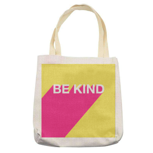 BE KIND TYPOGRAPHY DESIGN - printed tote bag by Adam Regester
