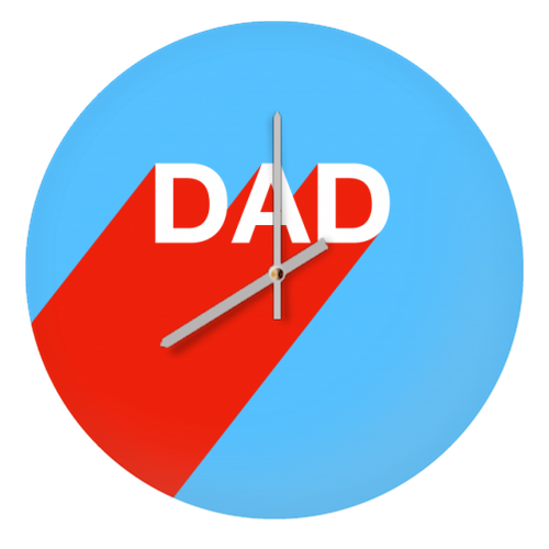 DAD - quirky wall clock by Adam Regester