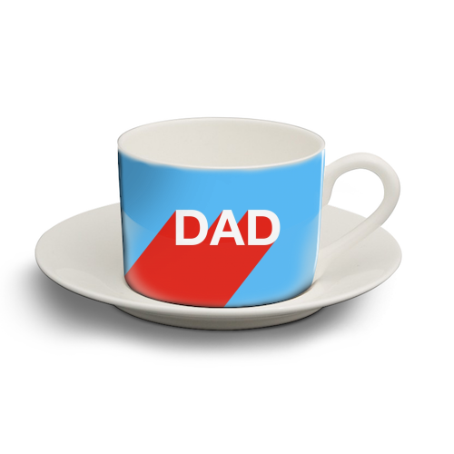DAD - personalised cup and saucer by Adam Regester