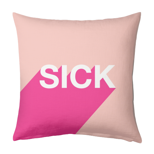 Sick Typographic Design - designed cushion by Adam Regester