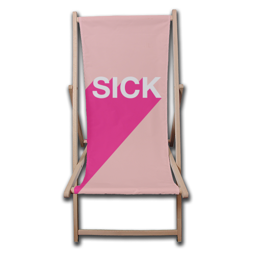 Sick Typographic Design - canvas deck chair by Adam Regester