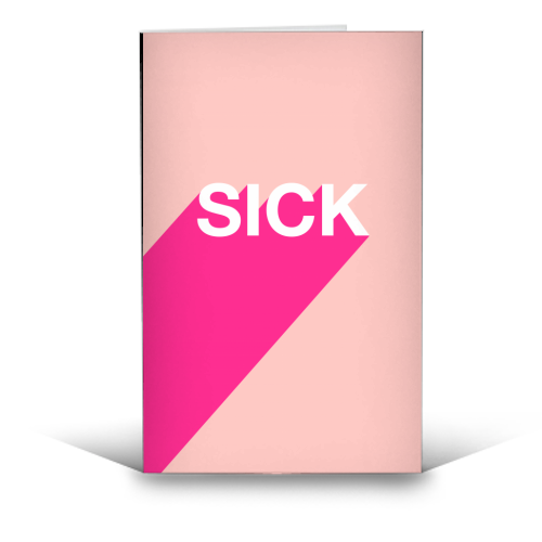 Sick Typographic Design - funny greeting card by Adam Regester