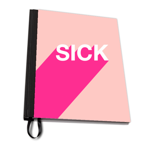 Sick Typographic Design - personalised A4, A5, A6 notebook by Adam Regester