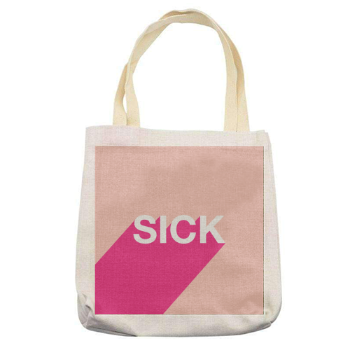 Sick Typographic Design - printed tote bag by Adam Regester