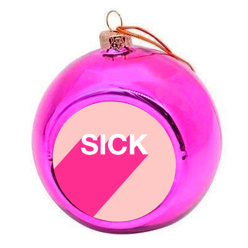 Sick Typographic Design - colourful christmas bauble by Adam Regester