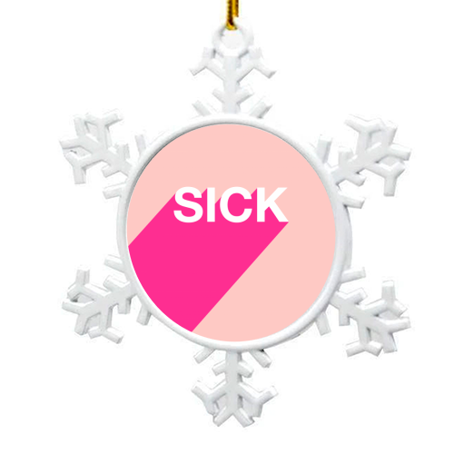 Sick Typographic Design - snowflake decoration by Adam Regester