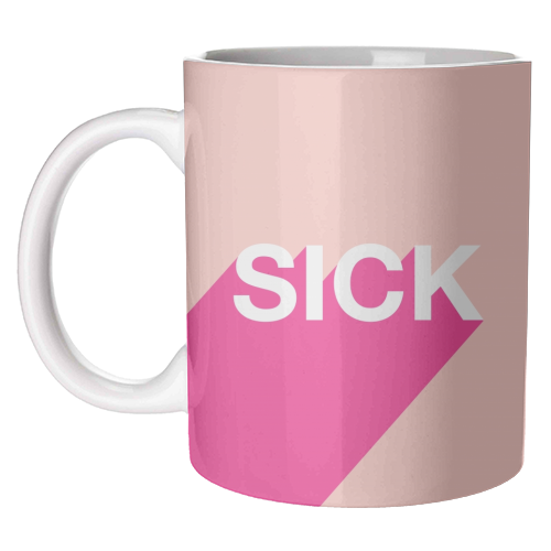 Sick Typographic Design - unique mug by Adam Regester