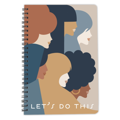 Girl Power 'We Persist' Earthy - personalised A4, A5, A6 notebook by Dominique Vari