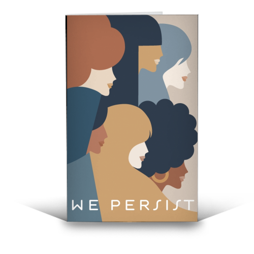 Girl Power 'We Persist' Earthy - funny greeting card by Dominique Vari