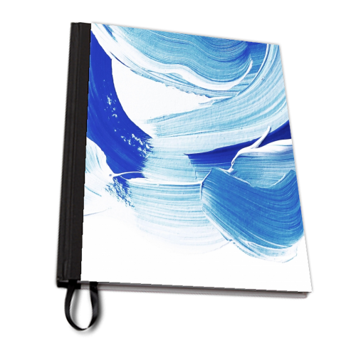 Classic Blue Brush Stroke #pantone2020 - personalised A4, A5, A6 notebook by Dominique Vari