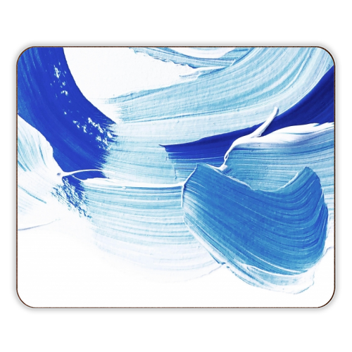 Classic Blue Brush Stroke #pantone2020 - designer placemat by Dominique Vari