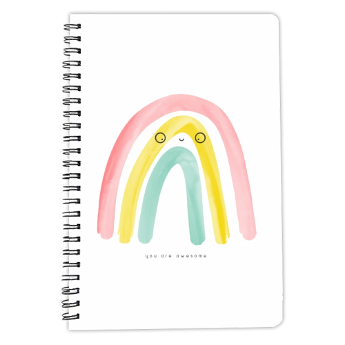 Awesome Rainbow - personalised A4, A5, A6 notebook by Alice Palazon