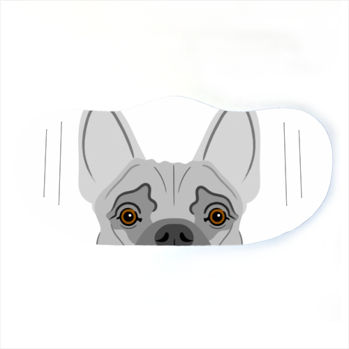 French Bulldog Pet Portrait Illustration - face cover mask by Adam Regester