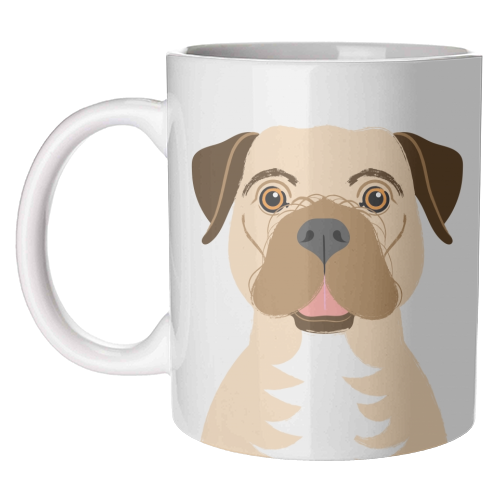 Border Terrier Dog Illustrative Portrait - unique mug by Adam Regester