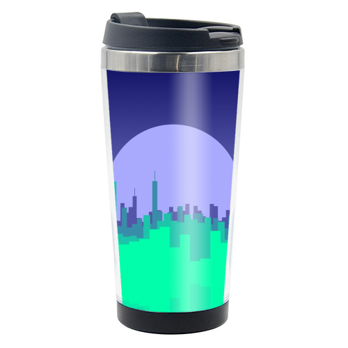Vibrant Cityscape - photo water bottle by Kaleiope Studio