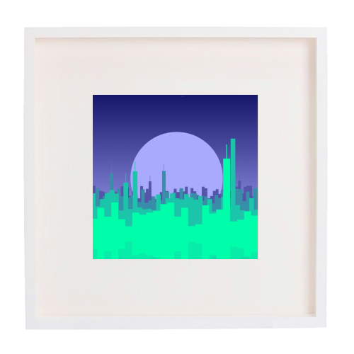 Vibrant Cityscape - framed poster print by Kaleiope Studio
