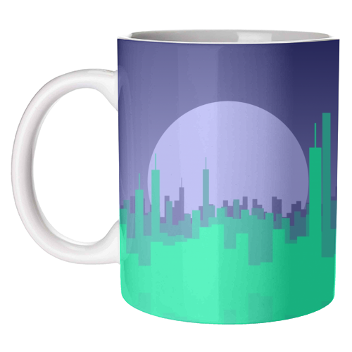Vibrant Cityscape - unique mug by Kaleiope Studio